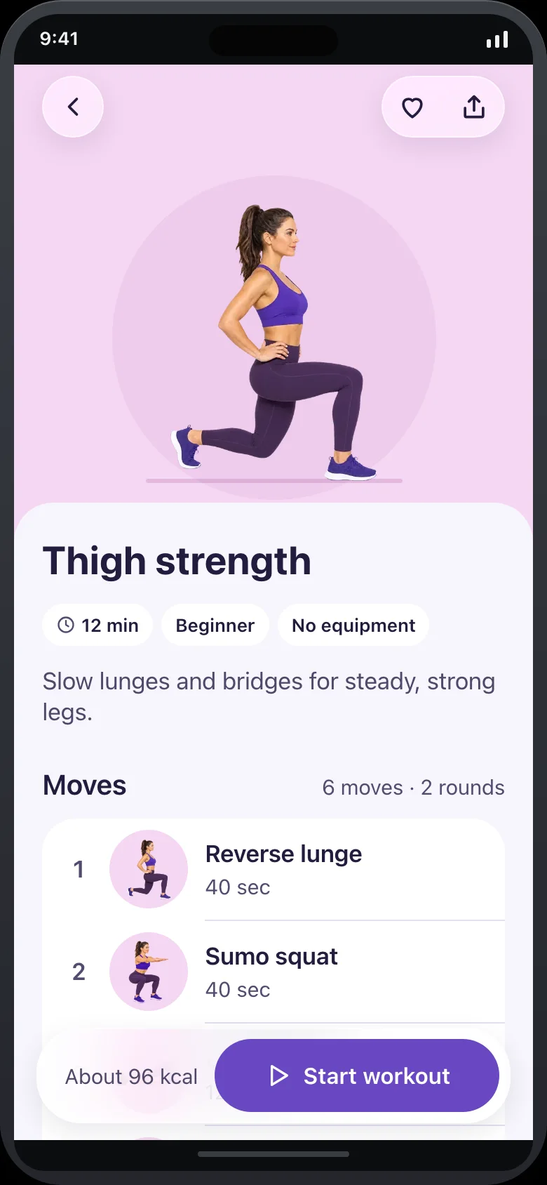 Lissom (Home Workout Planner) — Workout