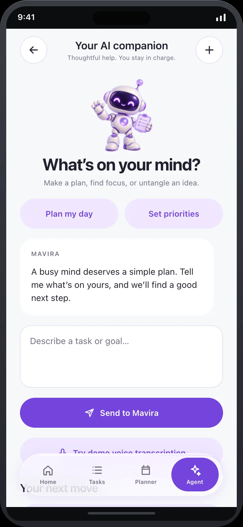 Mavira Tasks — Agent