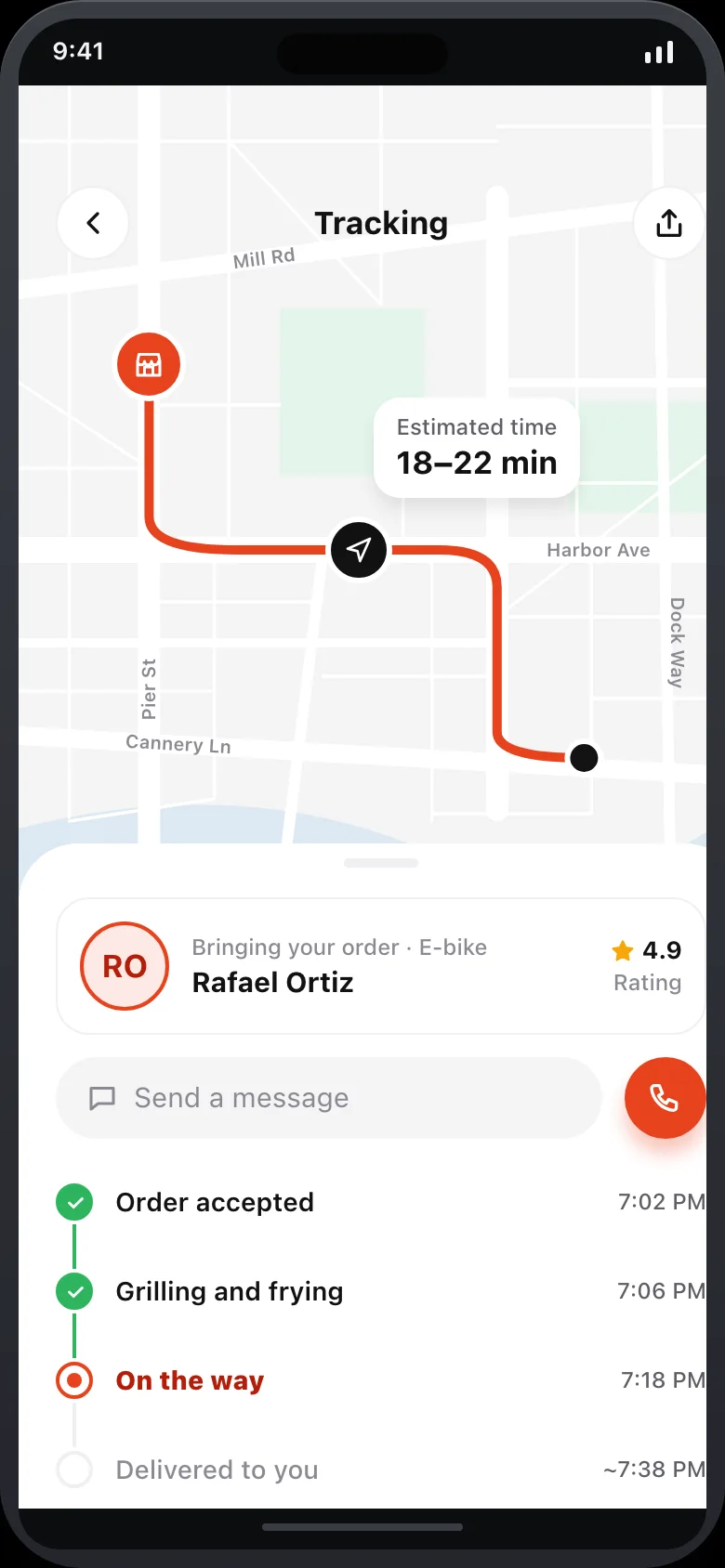 Kravaro Kitchen (Burger & Pizza Ordering) — Tracking