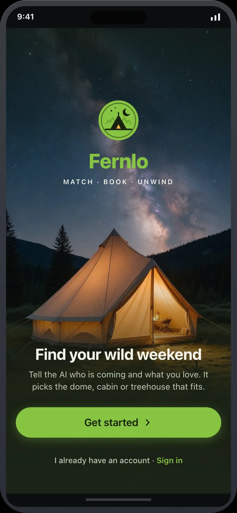 Fernlo (AI Glamping & Campsite Booking) — Welcome