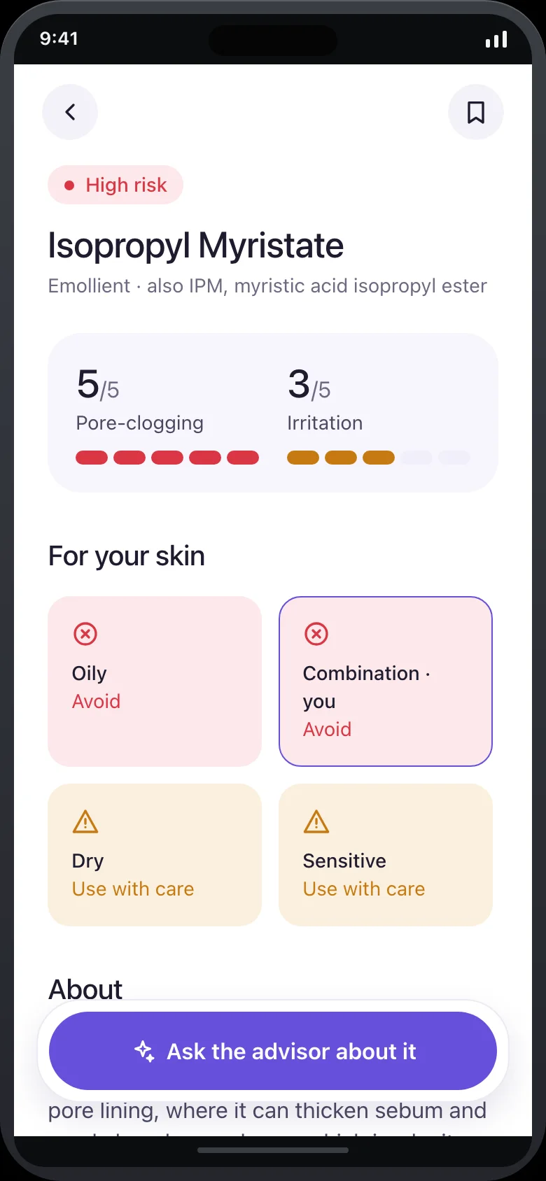 Nuvelle (AI Cosmetic Ingredient Scanner) — Ingredient Detail
