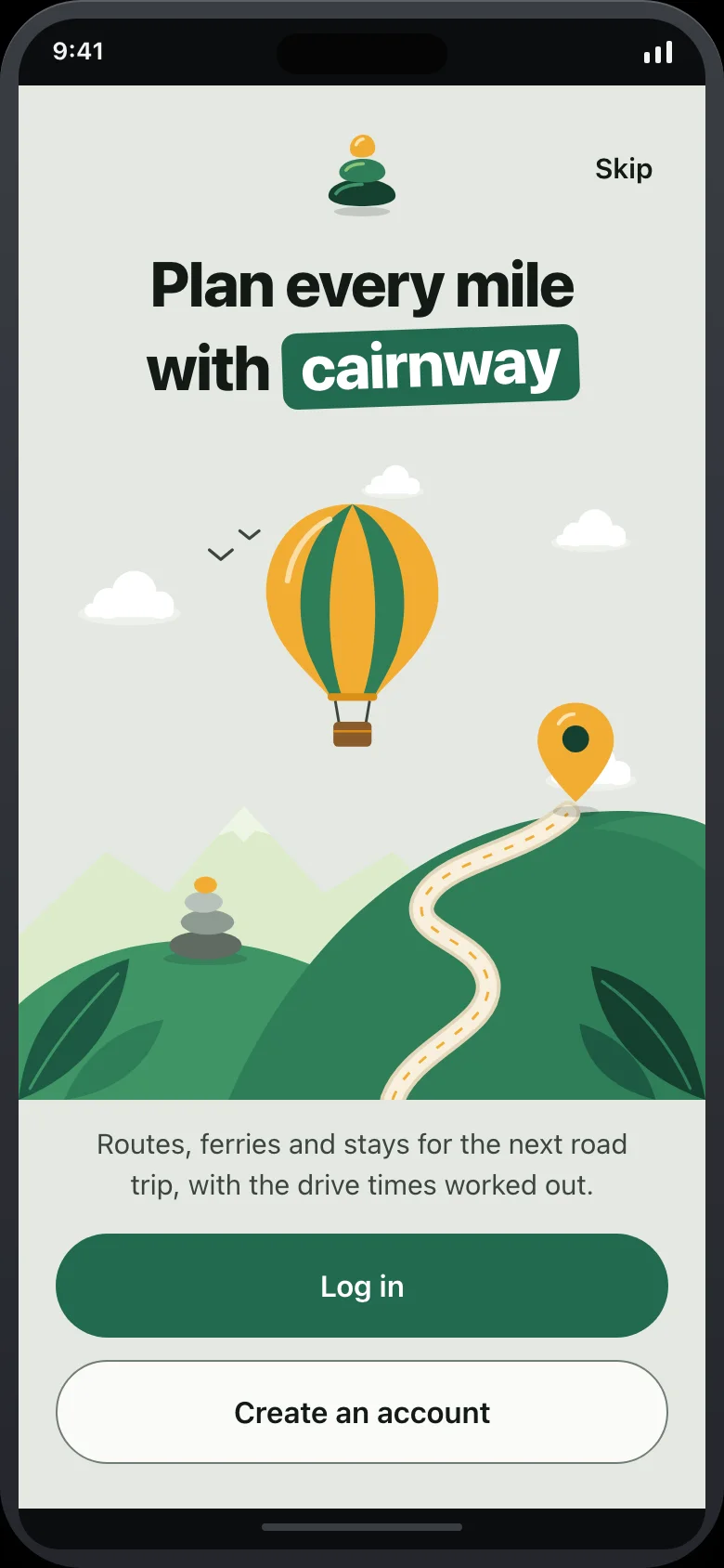 Cairnway (Road Trip Planner) — Welcome