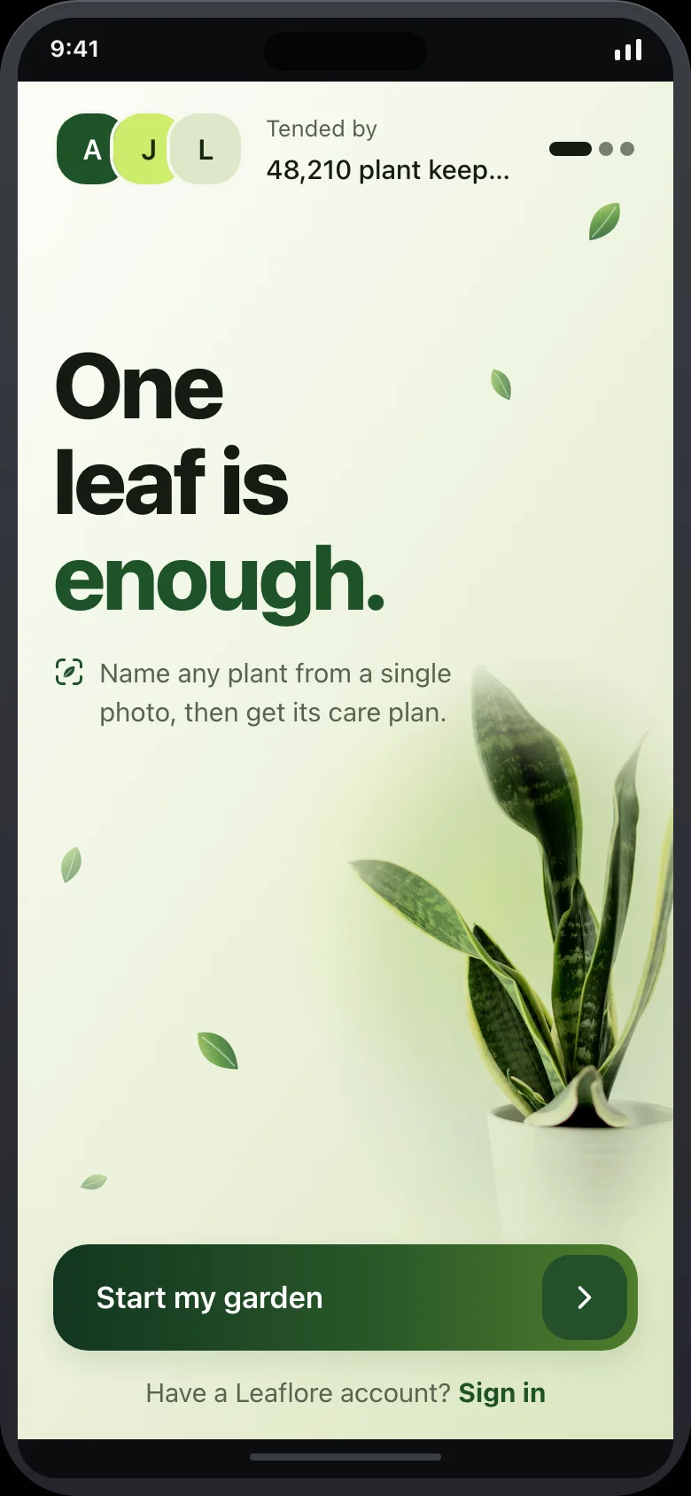 Leaflore (AI Plant Scan & Care) — Welcome
