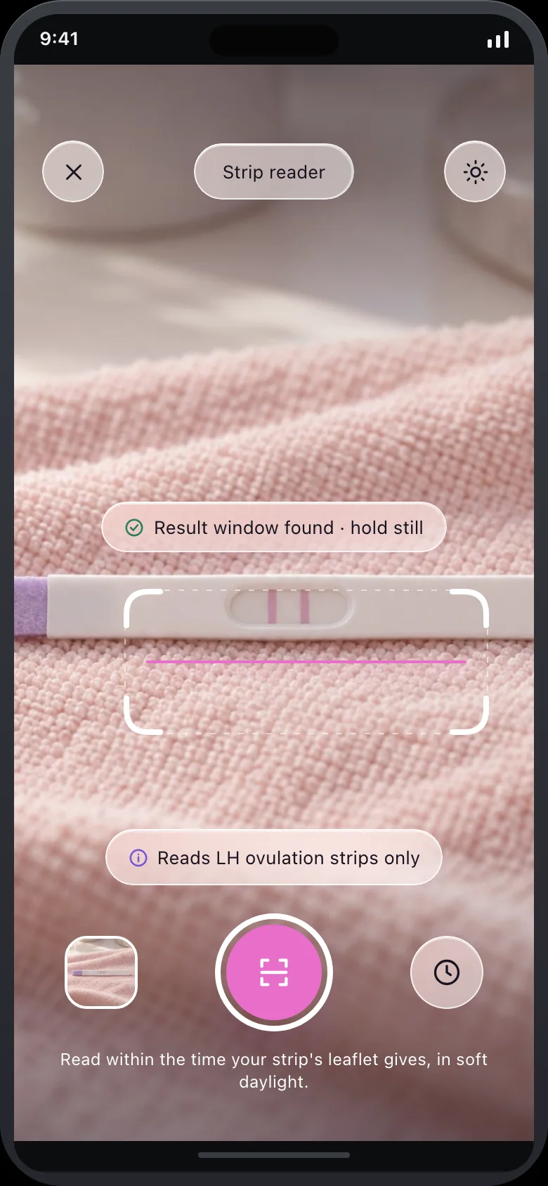 Ovaya (AI Fertility, BBT & Conception Coach) — Strip Scan