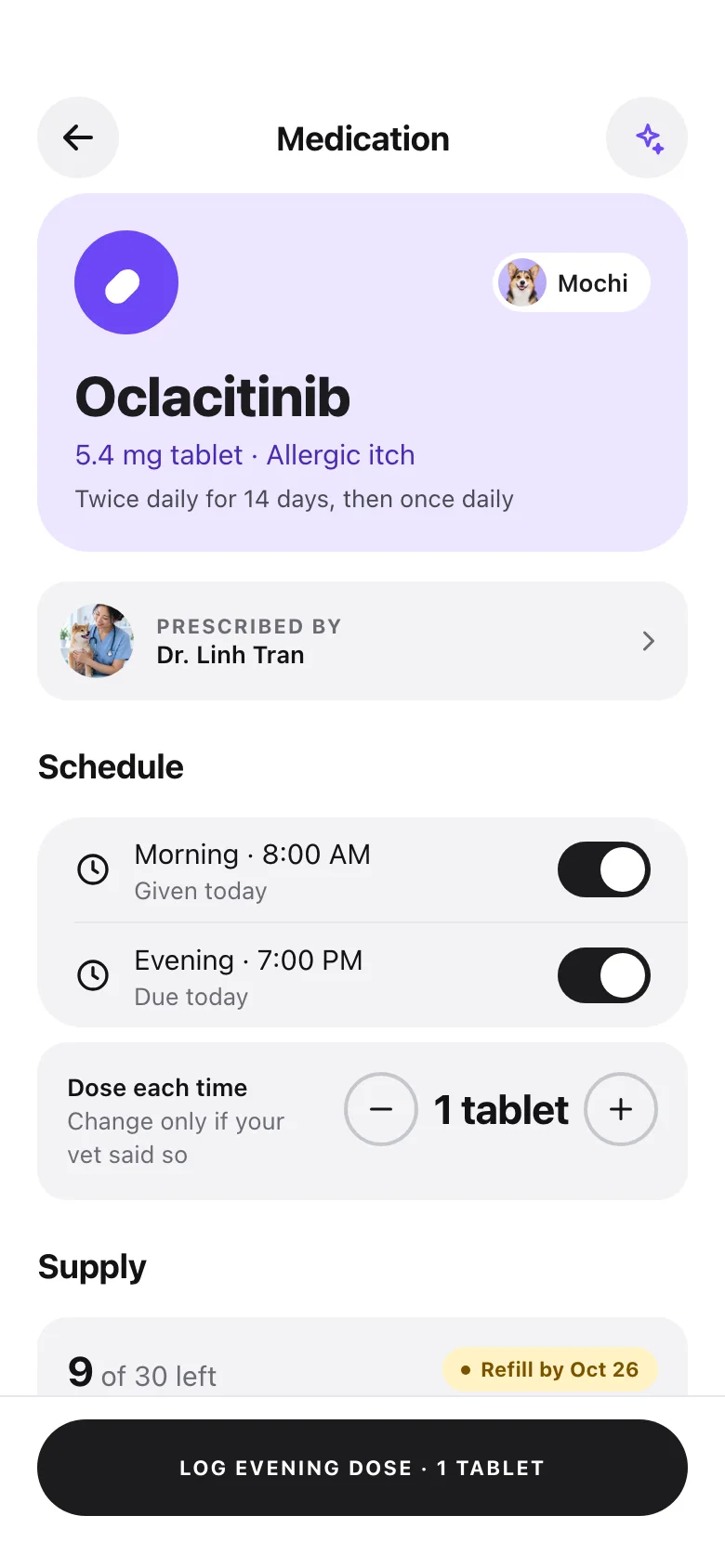 Pawvia (Pet Health Passport) — Dose Detail