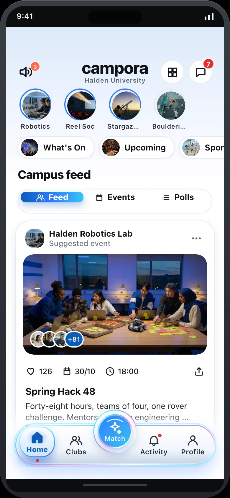 Campora (AI Campus Social Network) — Home