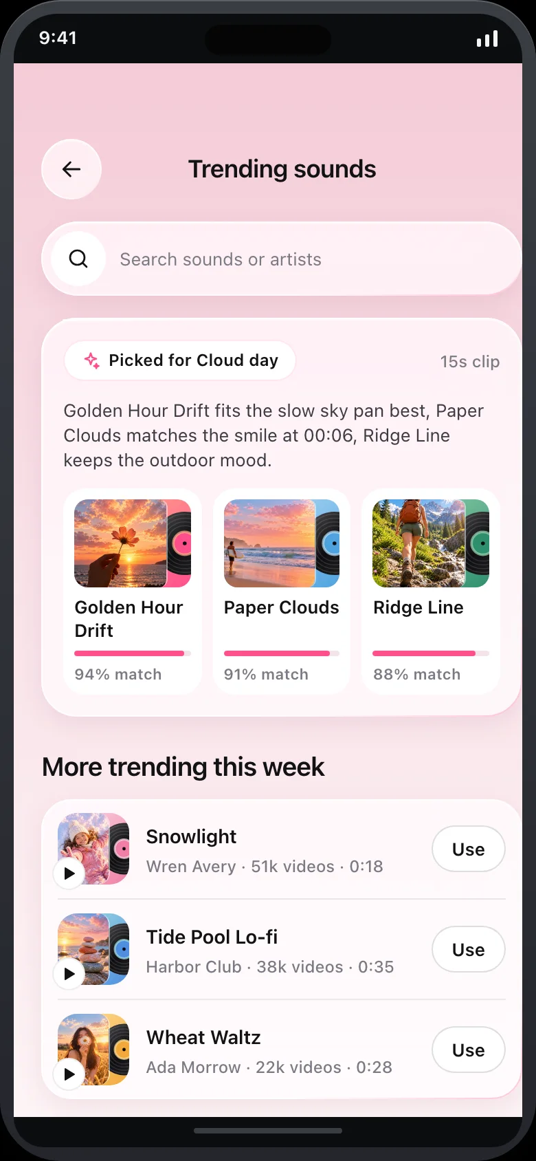 Clipora (AI Short Video Social) — Sounds