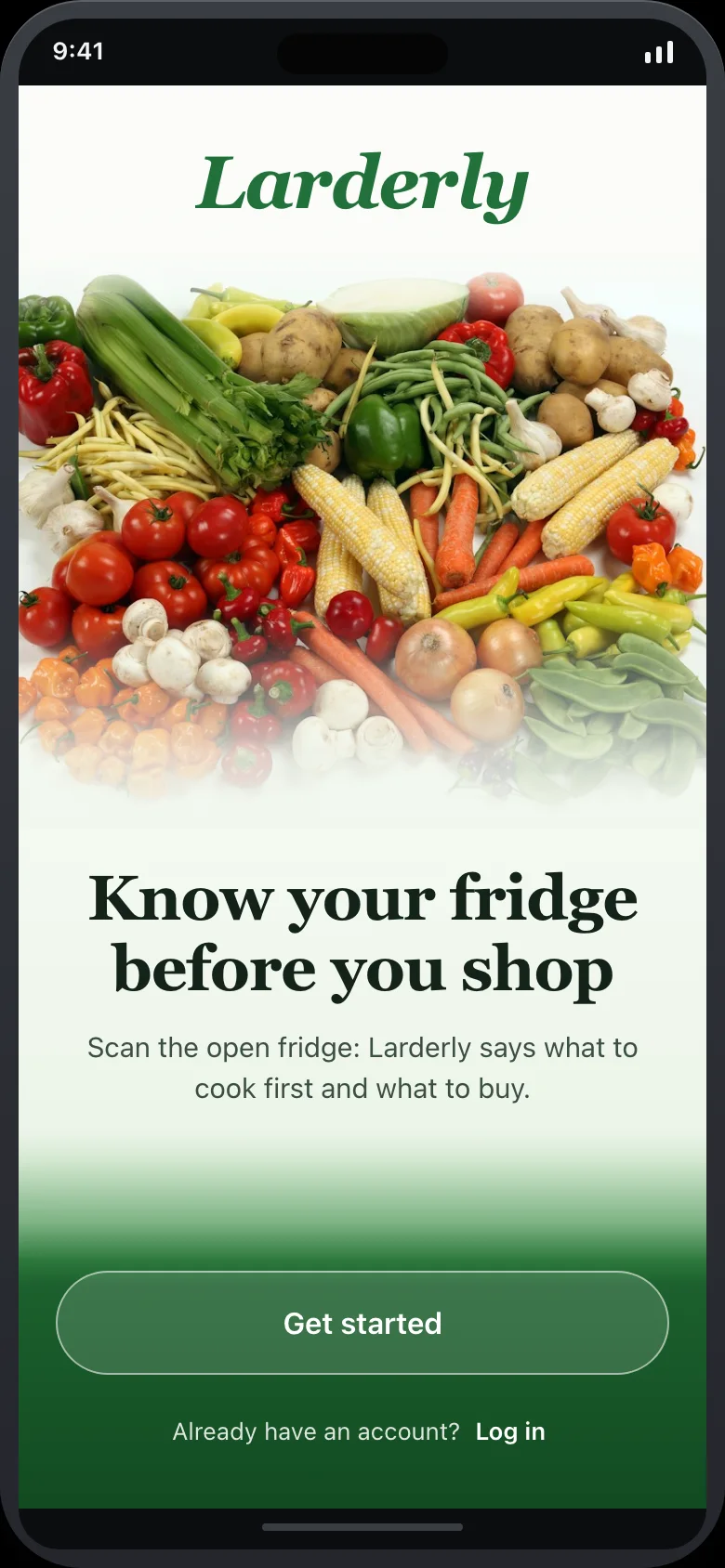 Larderly (AI Fridge Scan & Meal Planner) — Welcome