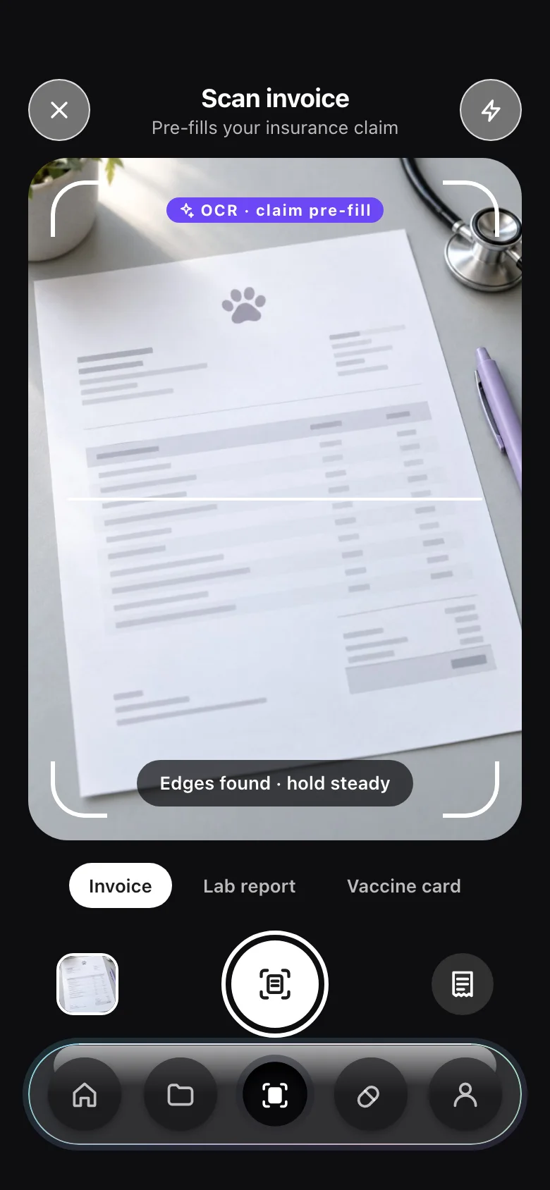 Pawvia (Pet Health Passport) — Scanner