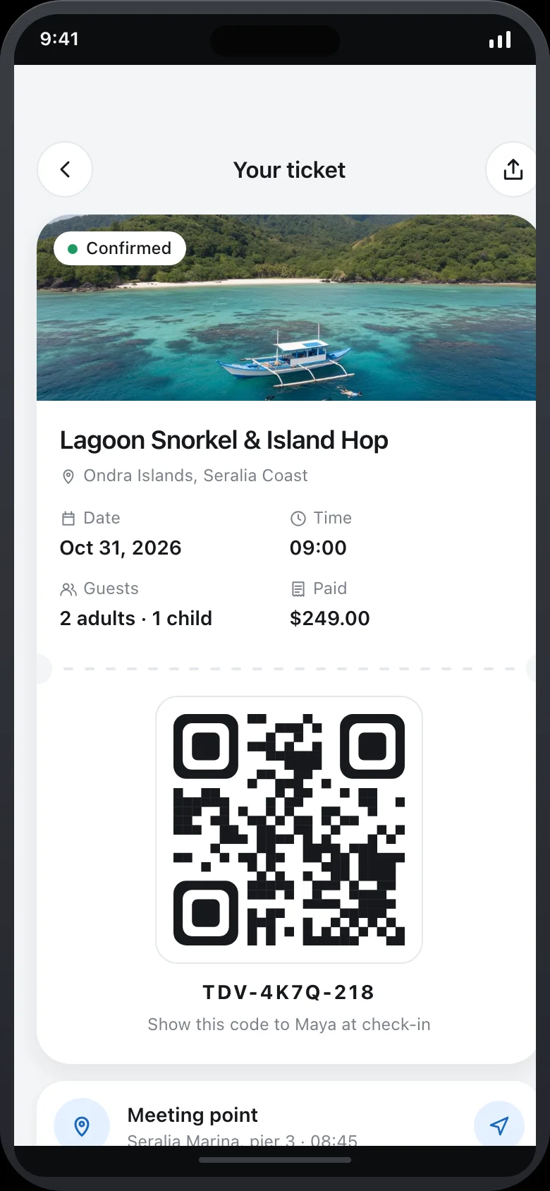 Tidevo (AI Local Experiences) — Ticket