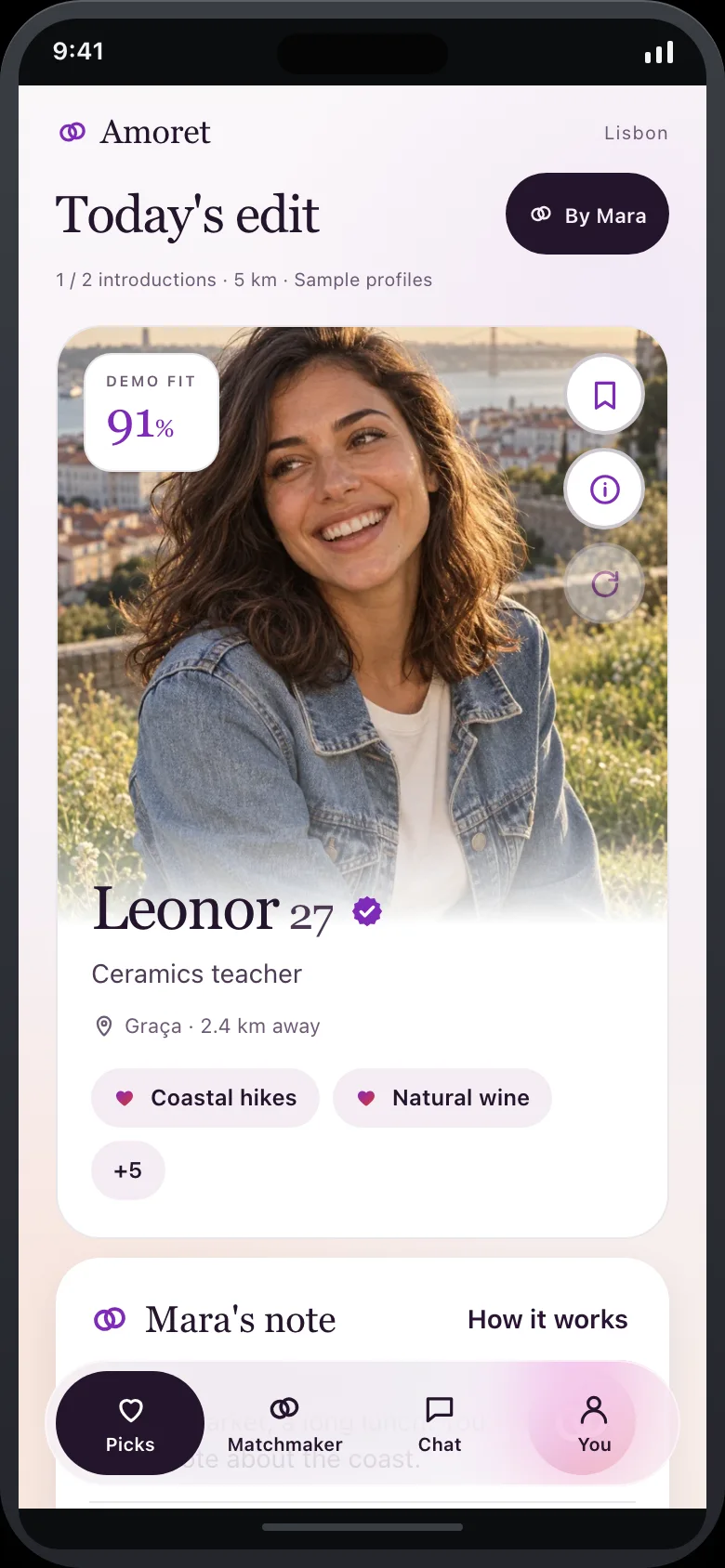 Amoret (AI Matchmaker Dating App) — Discover