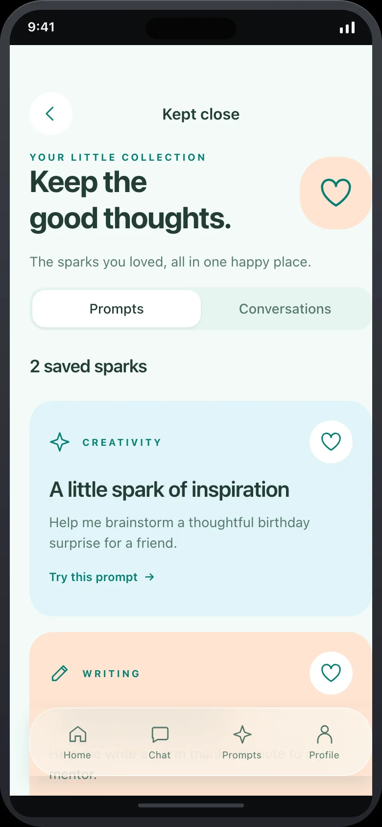 Kinora Chat — Favorites