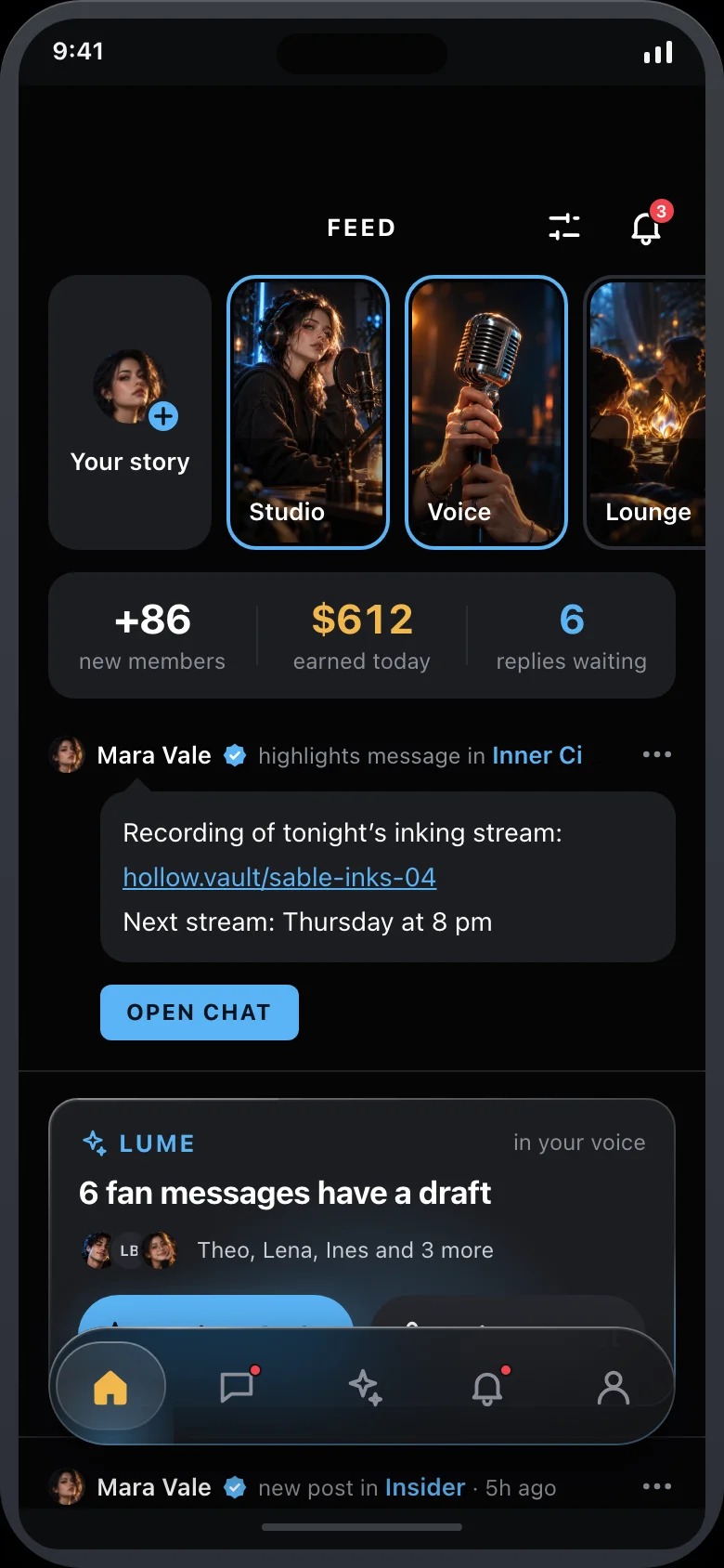 Fanlume (AI Creator Fan Club & Membership) — Home
