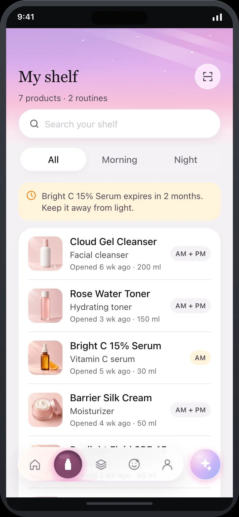 Dewlune (AI Skincare Routine Planner) — Shelf