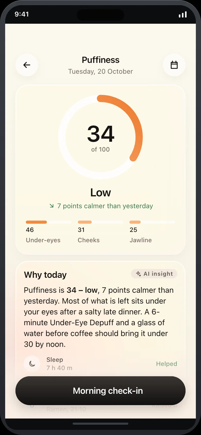 Mirelle (AI Face Yoga & Facial Aesthetics) — Puffiness