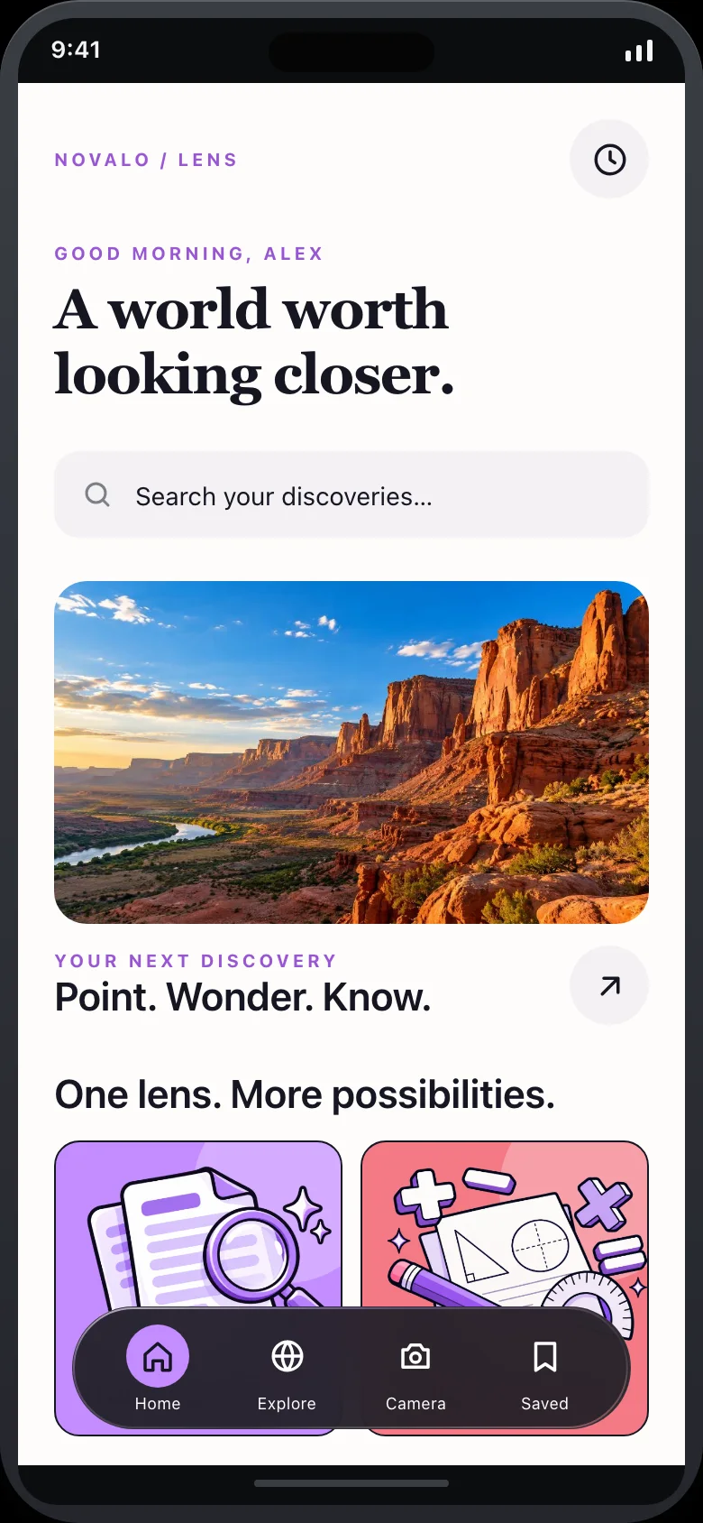 Novalo Lens — Home