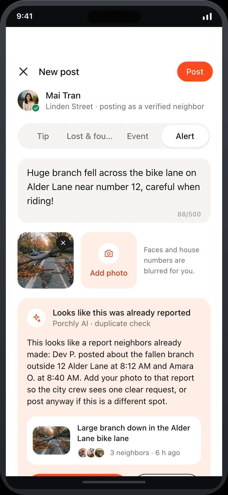 Porchly (AI Neighborhood Community) — Compose
