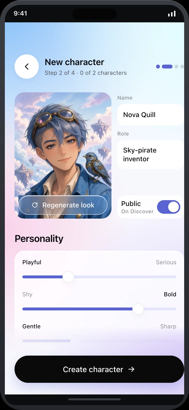 Talyra (AI Persona World) — Character Builder