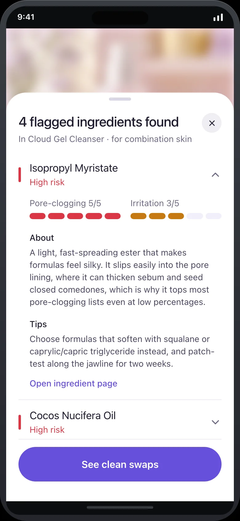 Nuvelle (AI Cosmetic Ingredient Scanner) — Harmful Ingredients
