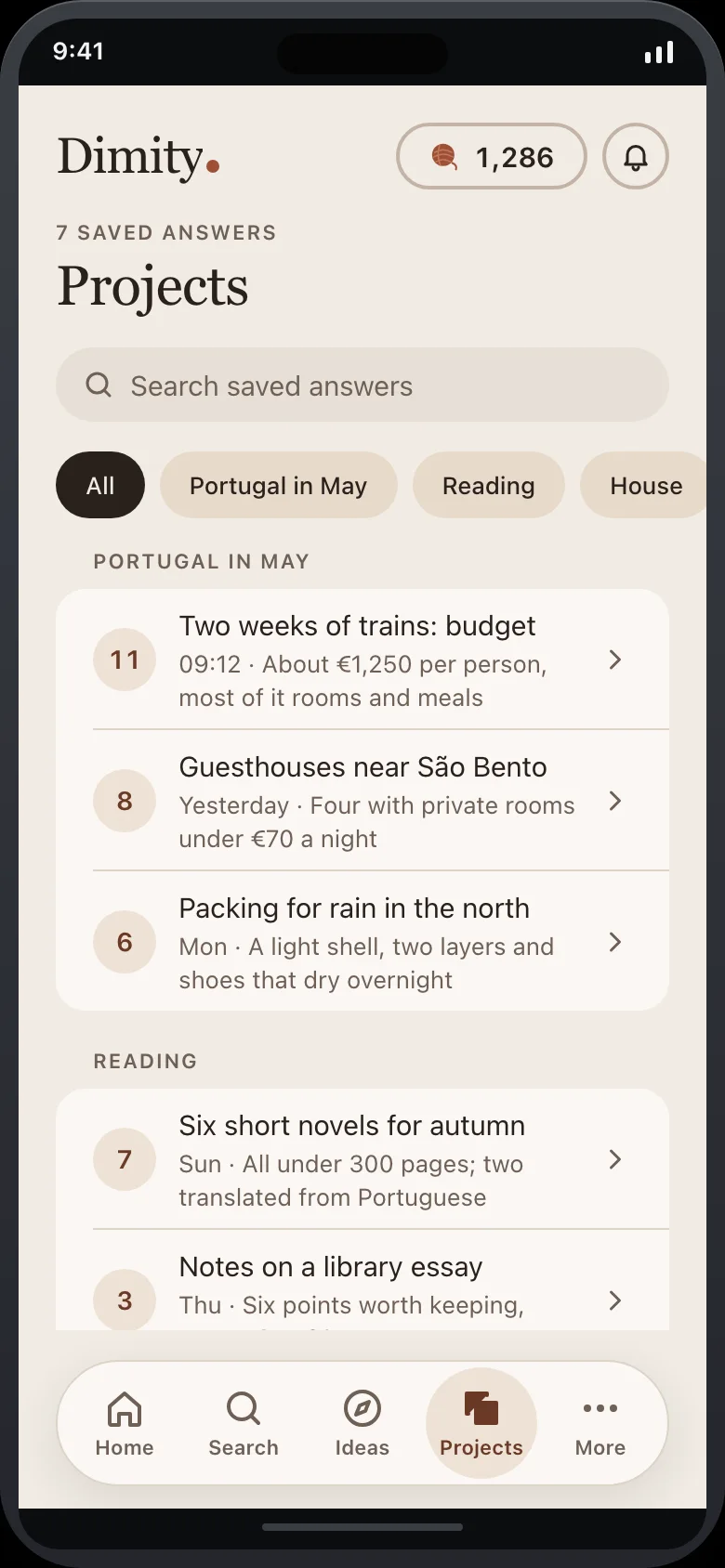 Dimity (Gentle Research Assistant) — Projects