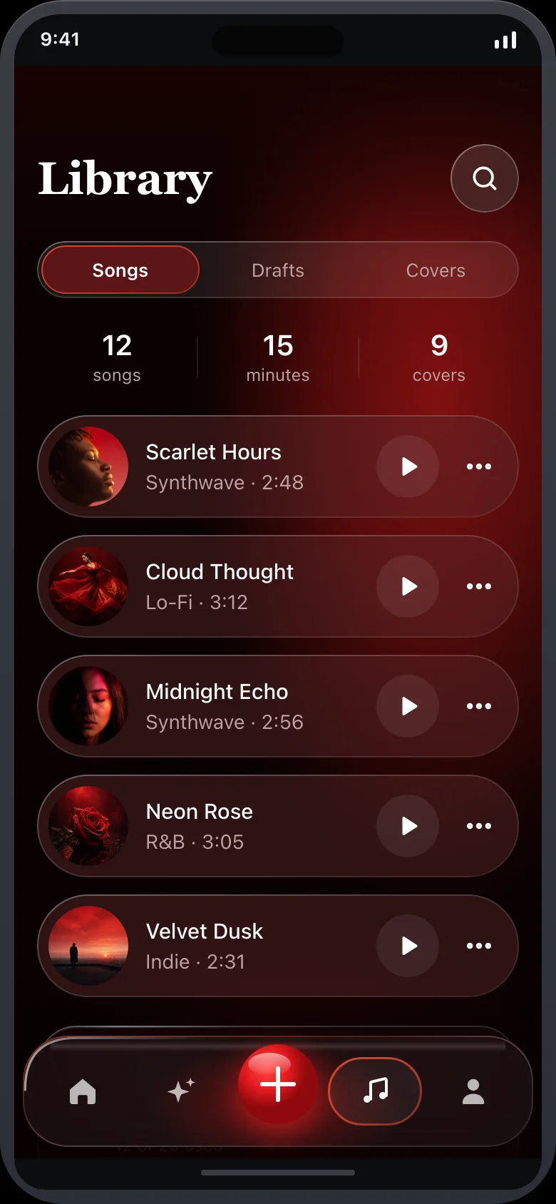 Crimsong (AI Song Generator) — Library
