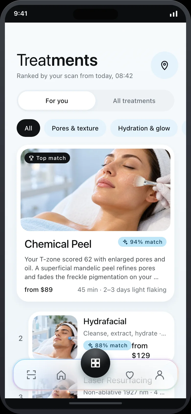 Soriel (AI Skin Diagnostic & MedSpa Booking) — Treatments