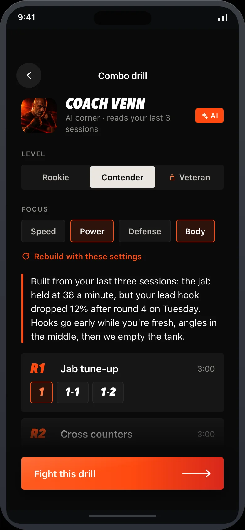 Knuckra (AI Boxing & HIIT Coach) — Combo Builder