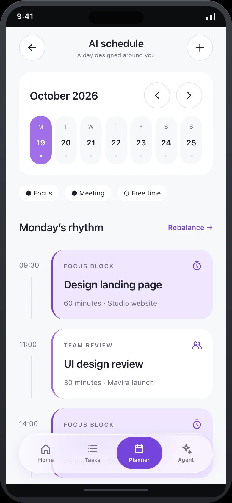 Mavira Tasks — Planner