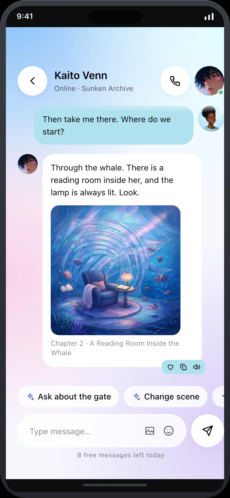 Talyra (AI Persona World) — Chat