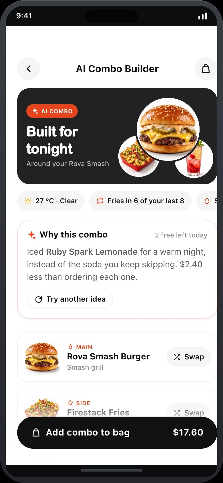 Kravaro Kitchen (Burger & Pizza Ordering) — Combo Builder