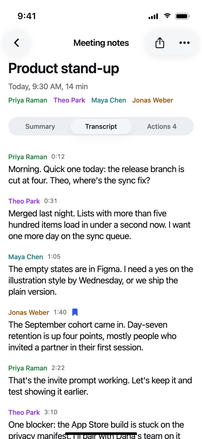 Murmur AI Voice Notes and Meeting Notes App — Who said what, and when