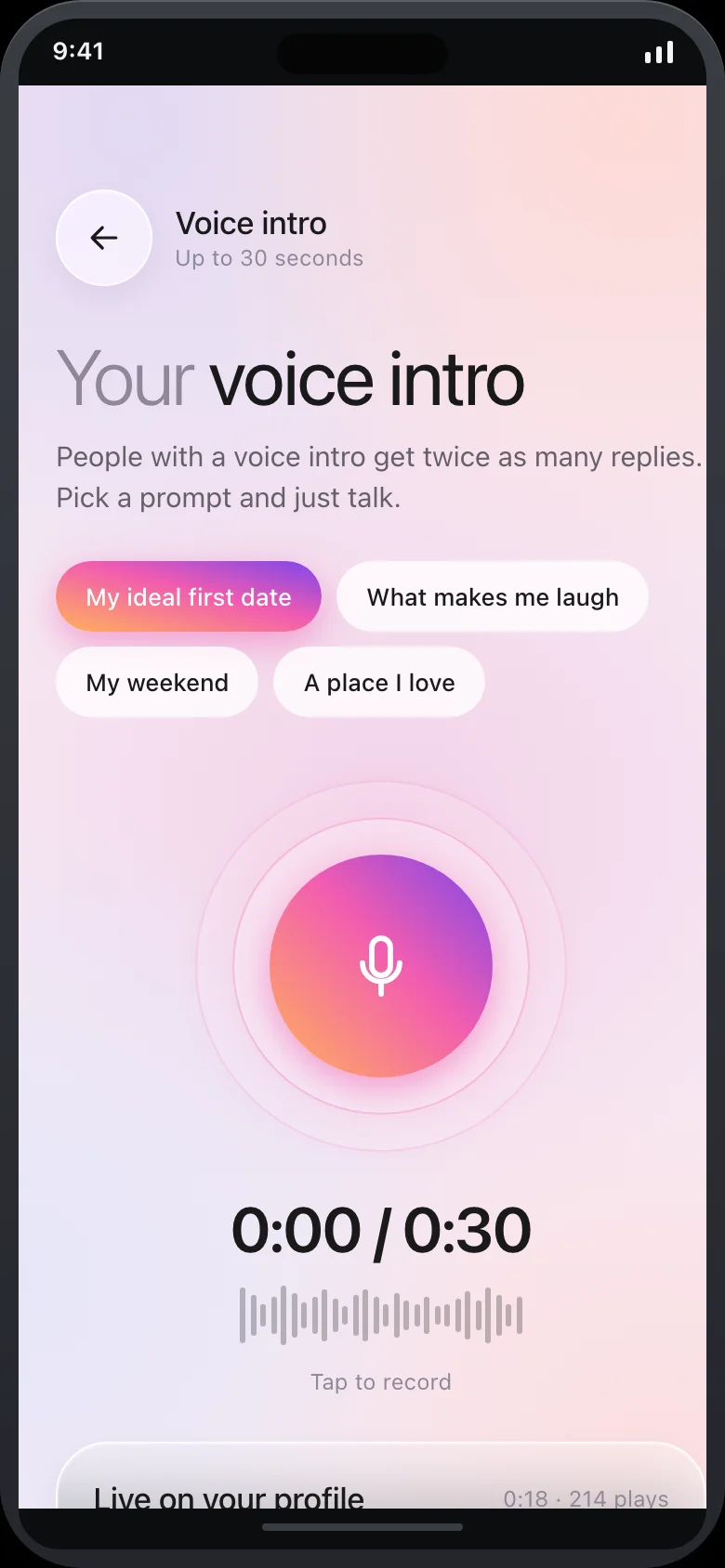Kismara (AI Matchmaking) — Voice Intro