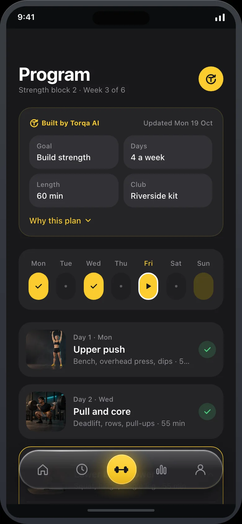 Torqa (AI Gym Membership & Program Builder) — Program
