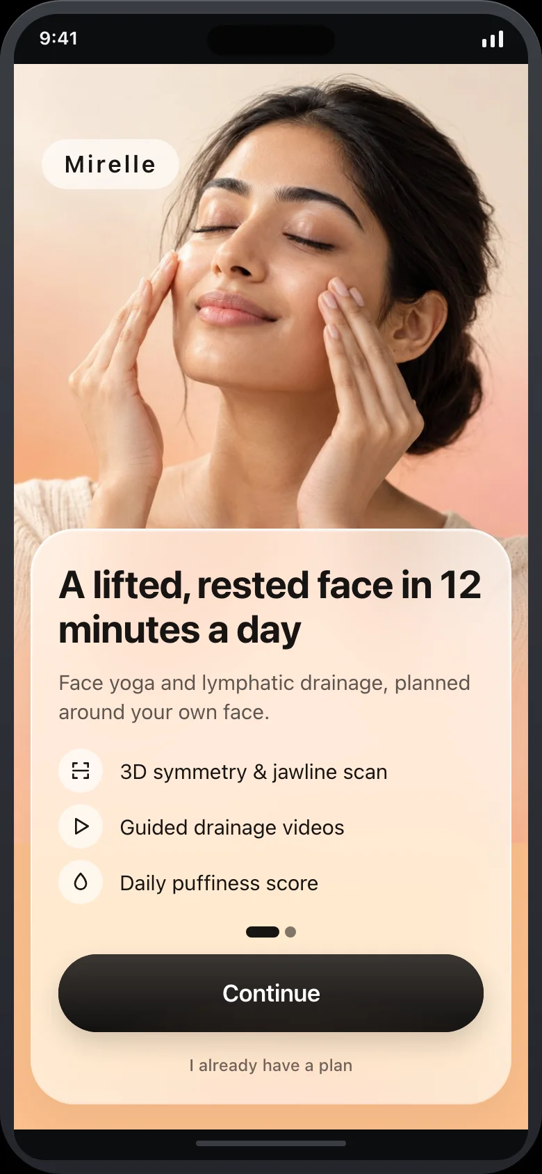 Mirelle (AI Face Yoga & Facial Aesthetics) — Onboarding