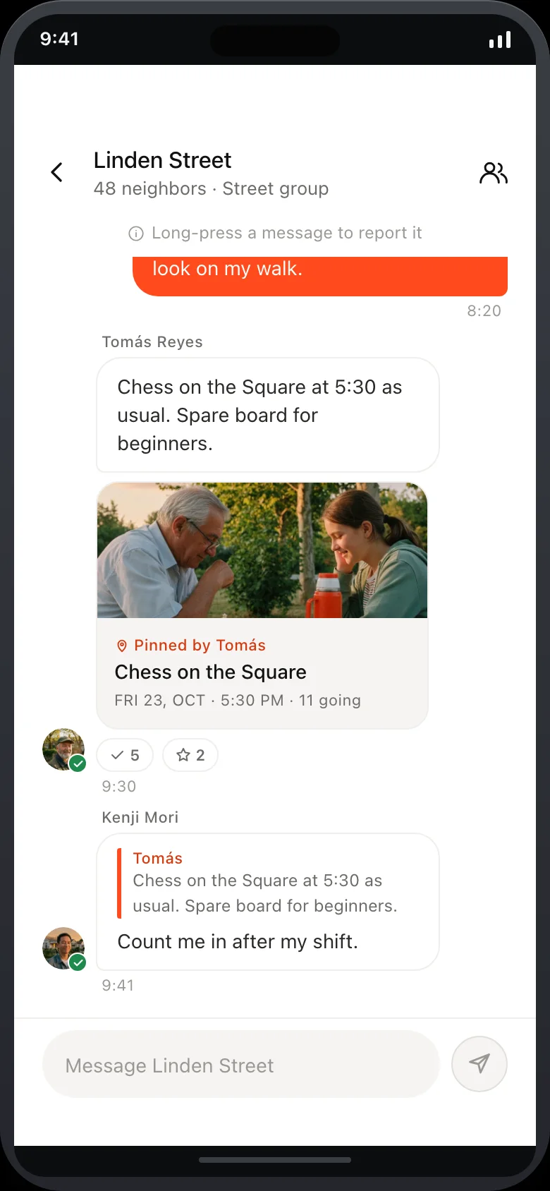 Porchly (AI Neighborhood Community) — Group Chat