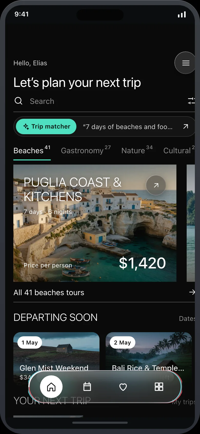 Aurevo (AI Tour Booking & Trip Matcher) — Home
