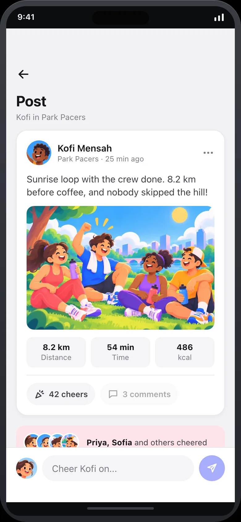 Stepwick (AI Fitness Challenges & Community) — Post Detail