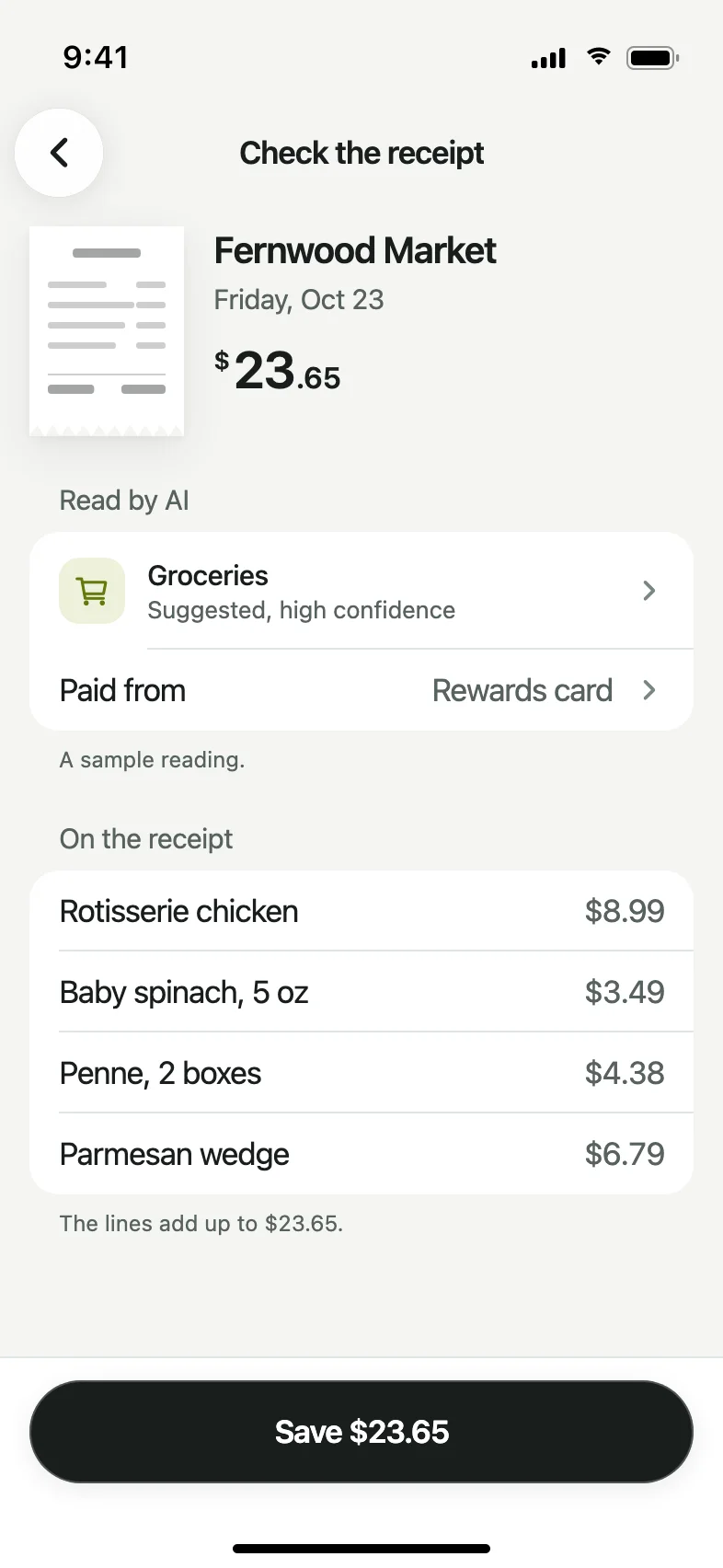 Ballast Budget & Spending Tracker App — Receipts read by AI, checked by you
