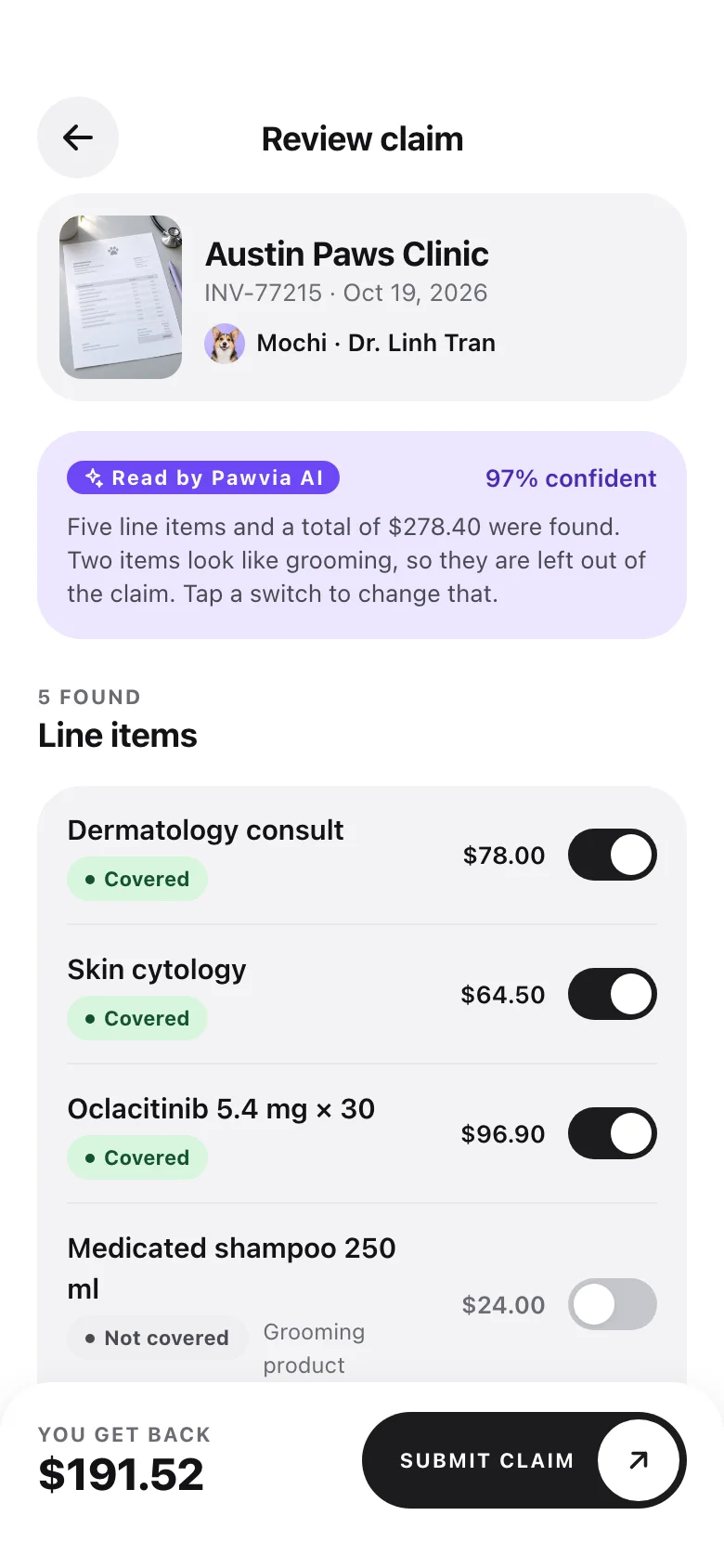 Pawvia (Pet Health Passport) — Claim Review