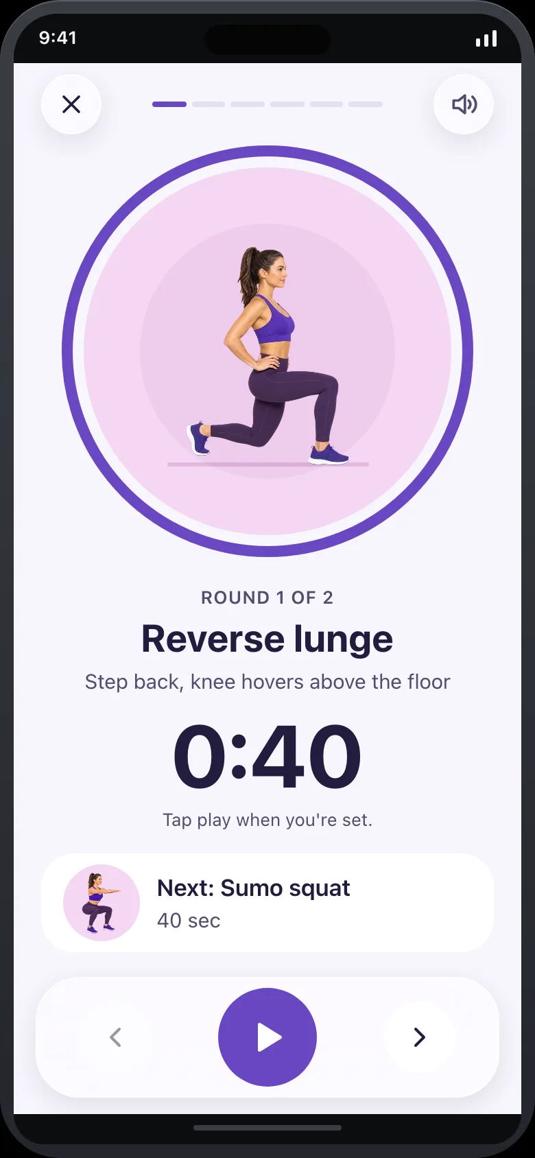 Lissom (Home Workout Planner) — Session