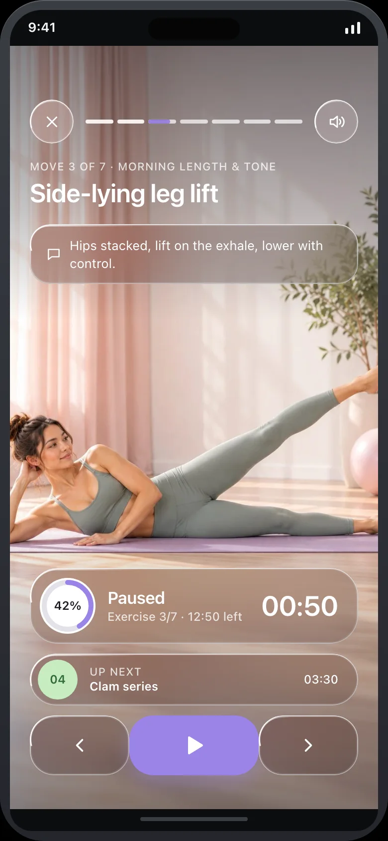 Plielle (AI Pilates & Barre Home Studio) — Player