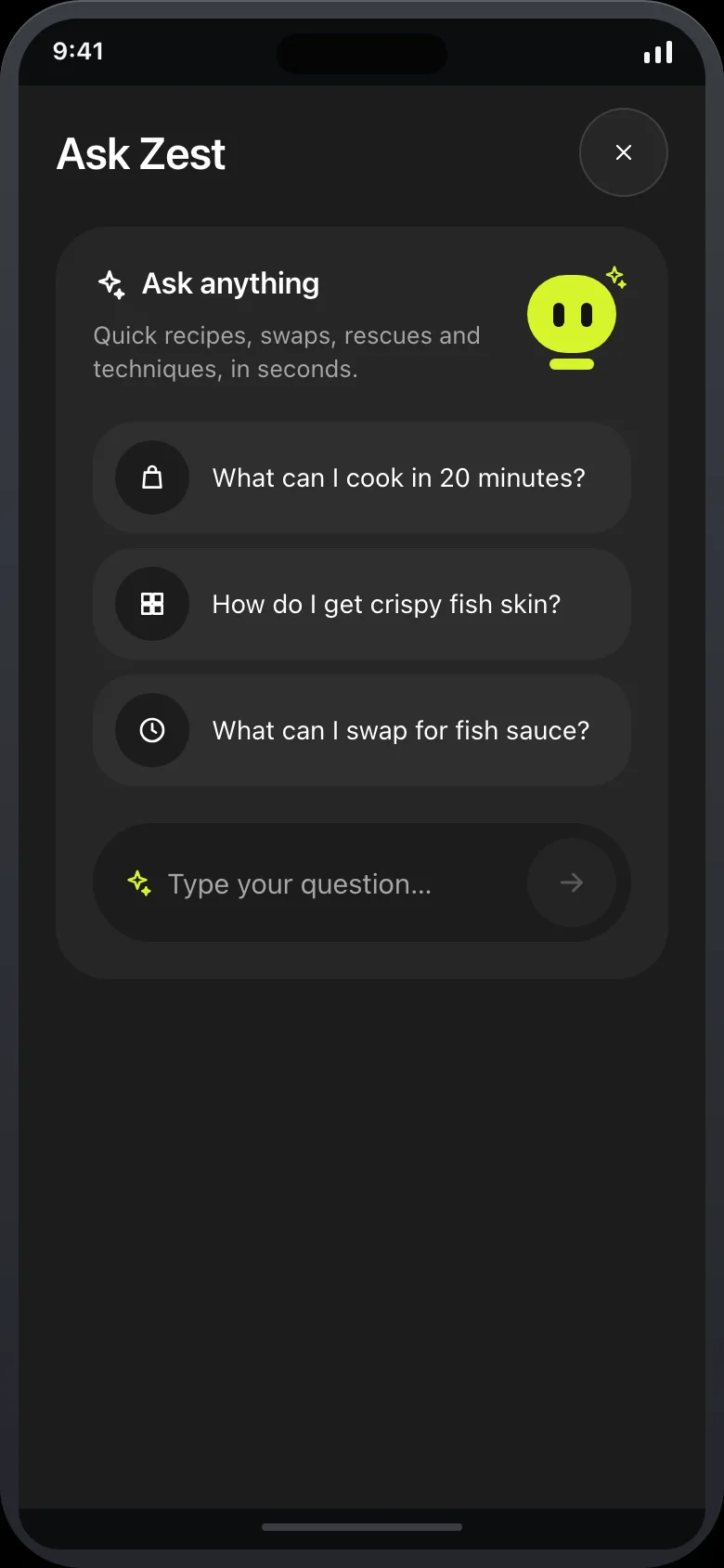 Zest (Recipe Discovery & Kitchen Assistant) — Assistant