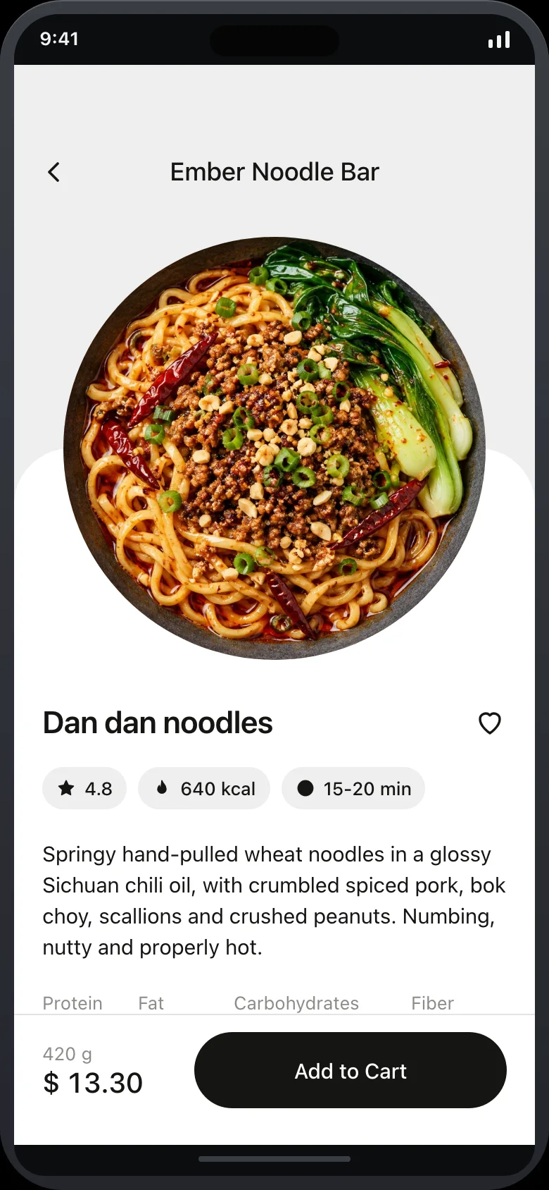 Yumora (AI Food Delivery Marketplace) — Dish