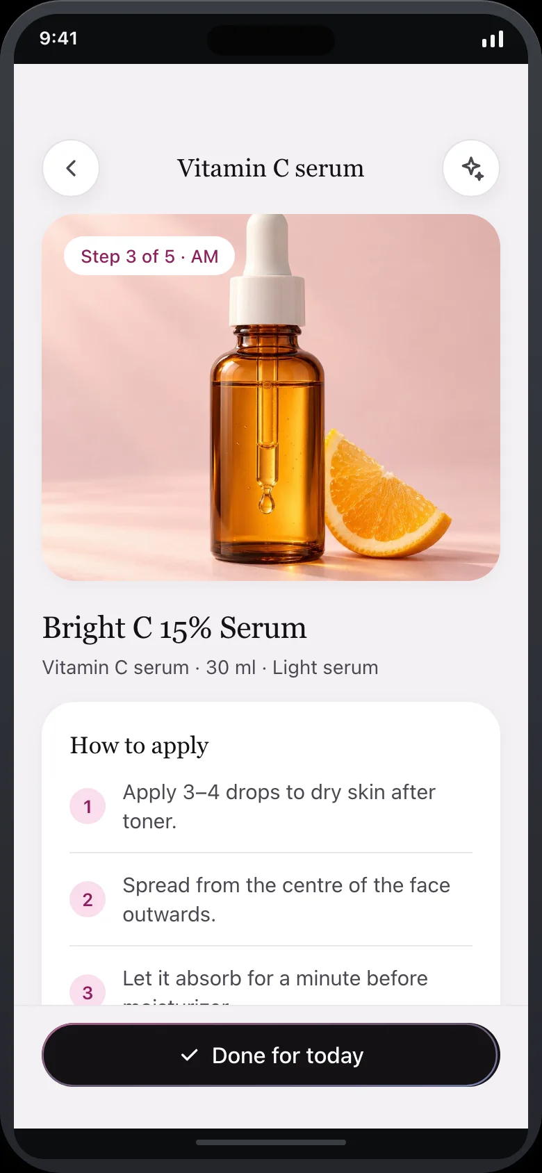 Dewlune (AI Skincare Routine Planner) — Step Detail