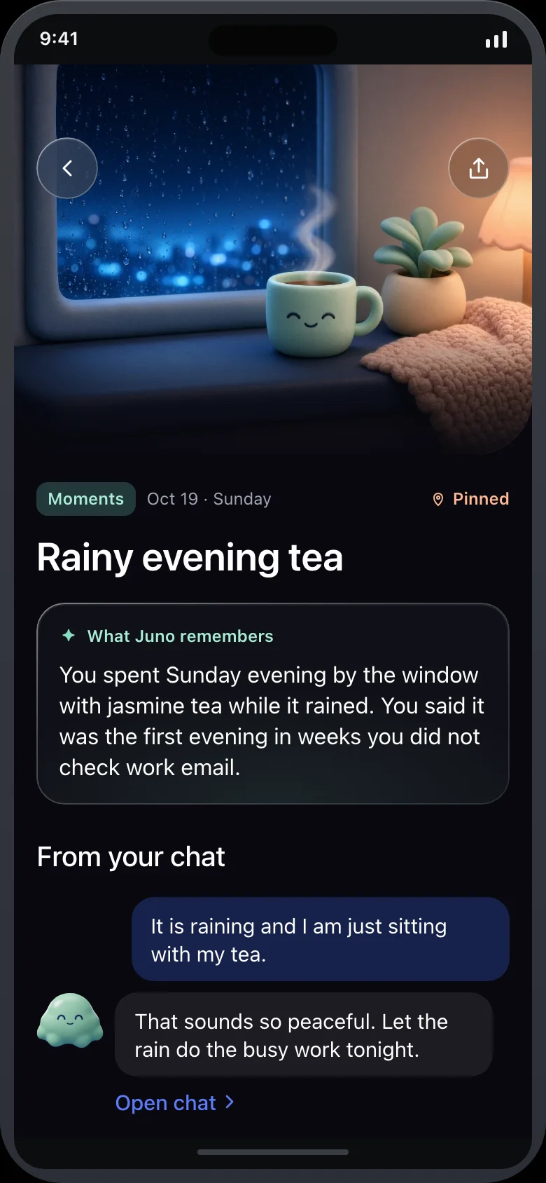 Mimbly (AI Companion) — Memory Detail