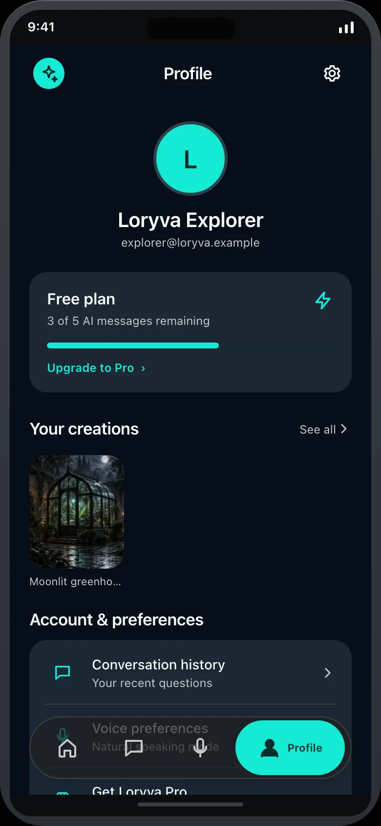 Loryva — Multimodal AI Assistant — Profile