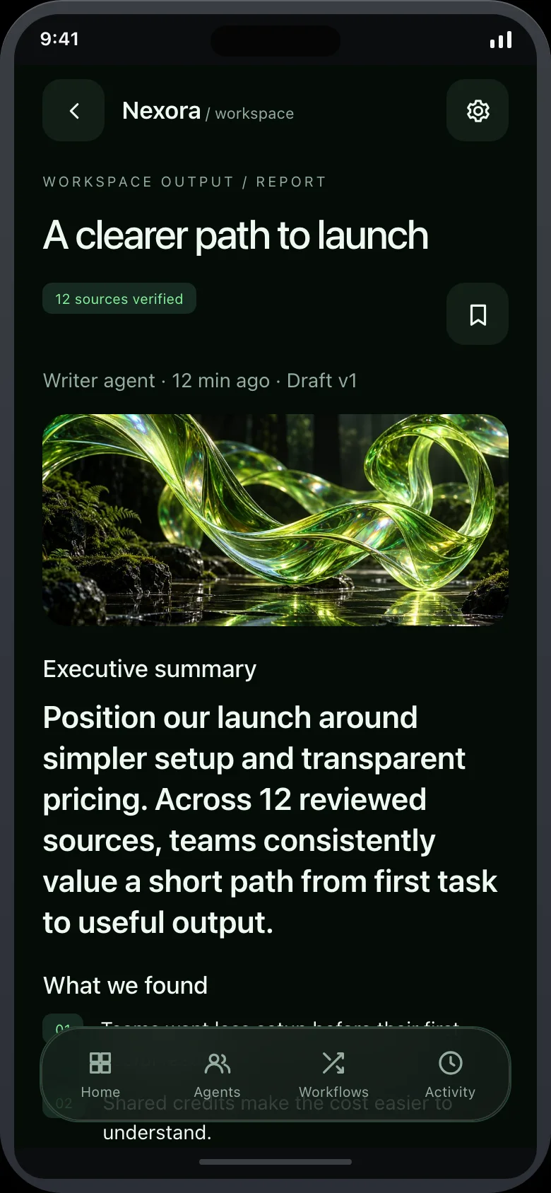Nexora Agents — Output Detail