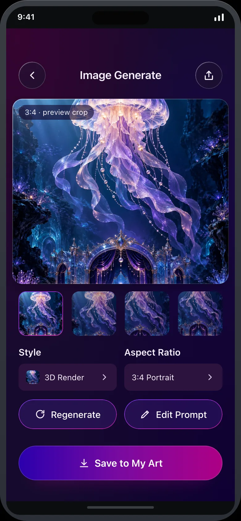 Prismora (AI Art Generator) — Generation Result