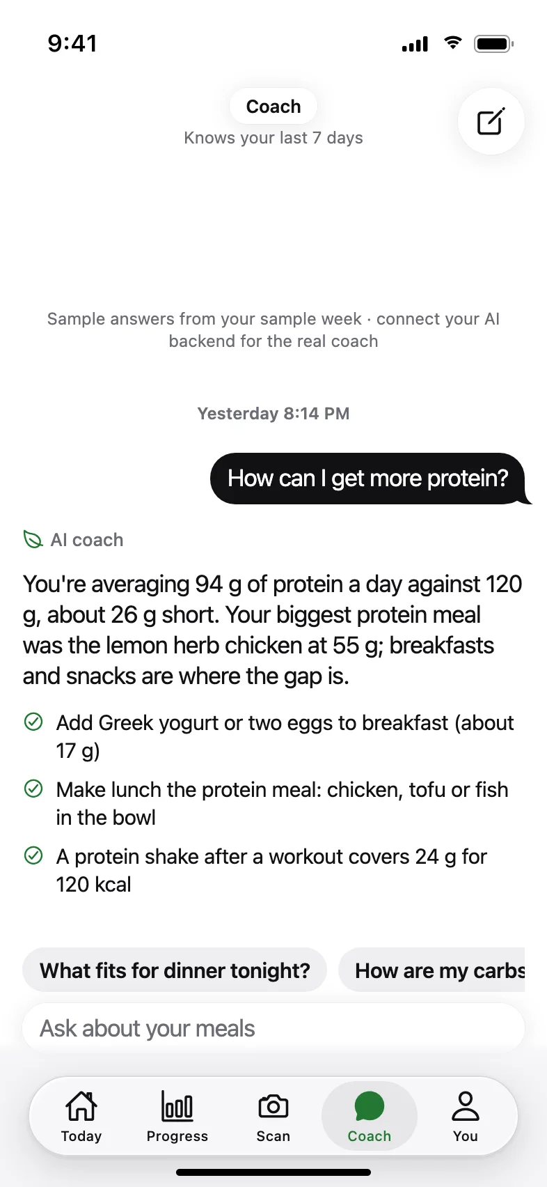 Morsel AI Calorie Tracker App — A coach that reads your log