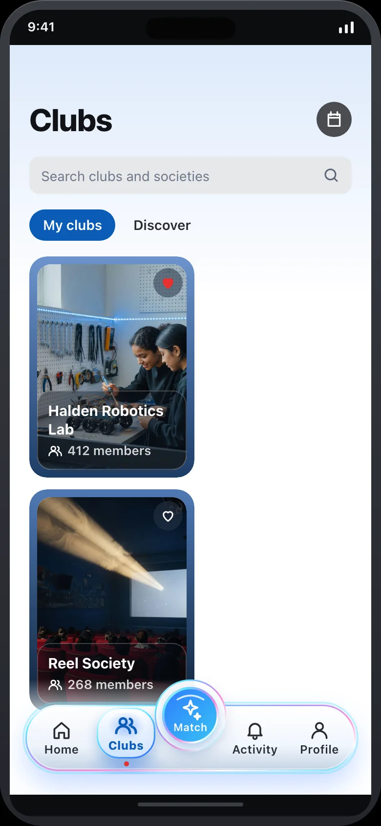 Campora (AI Campus Social Network) — Clubs